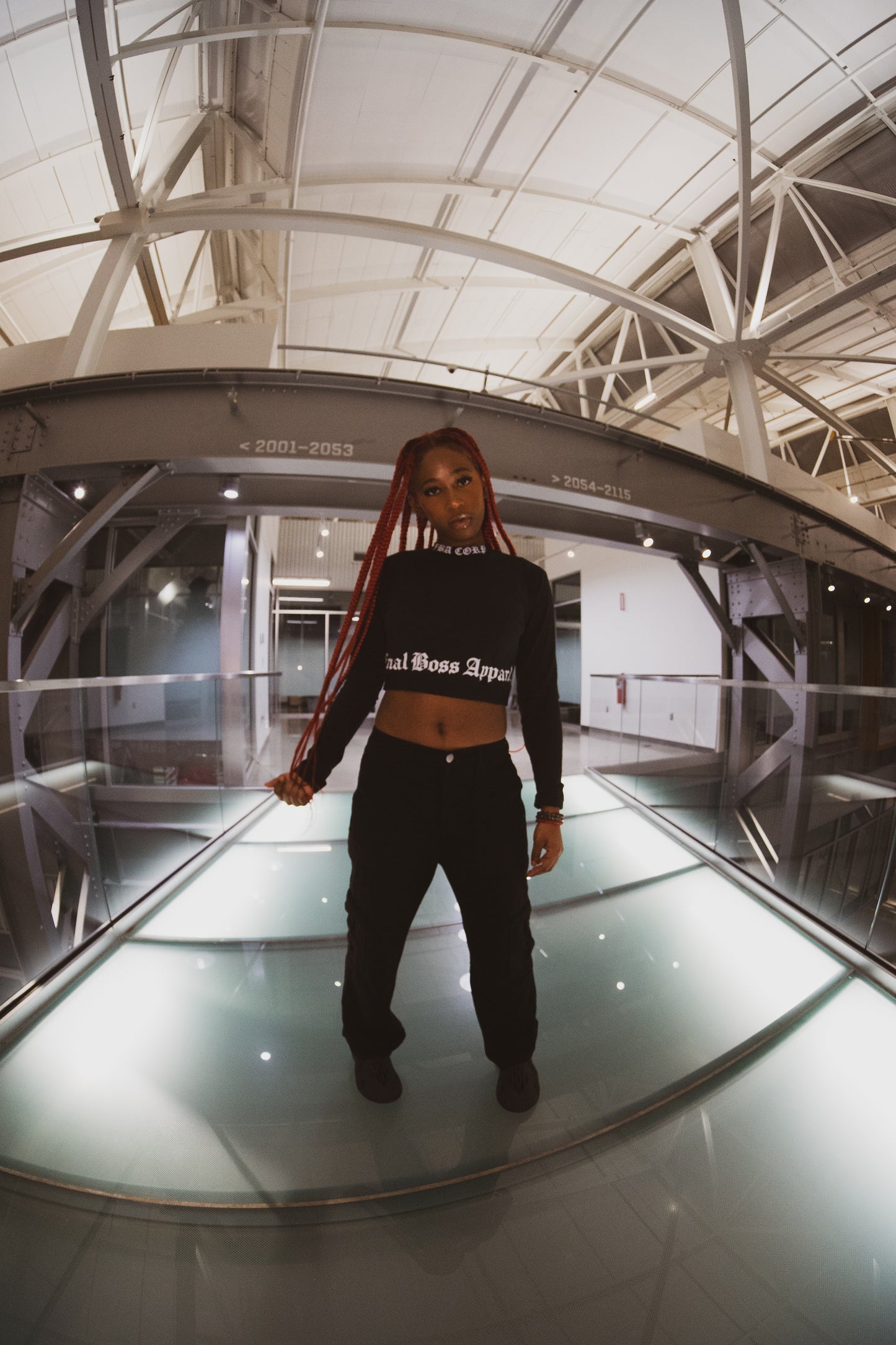 "BLVCK ANGEL" Mock Neck Crop Top