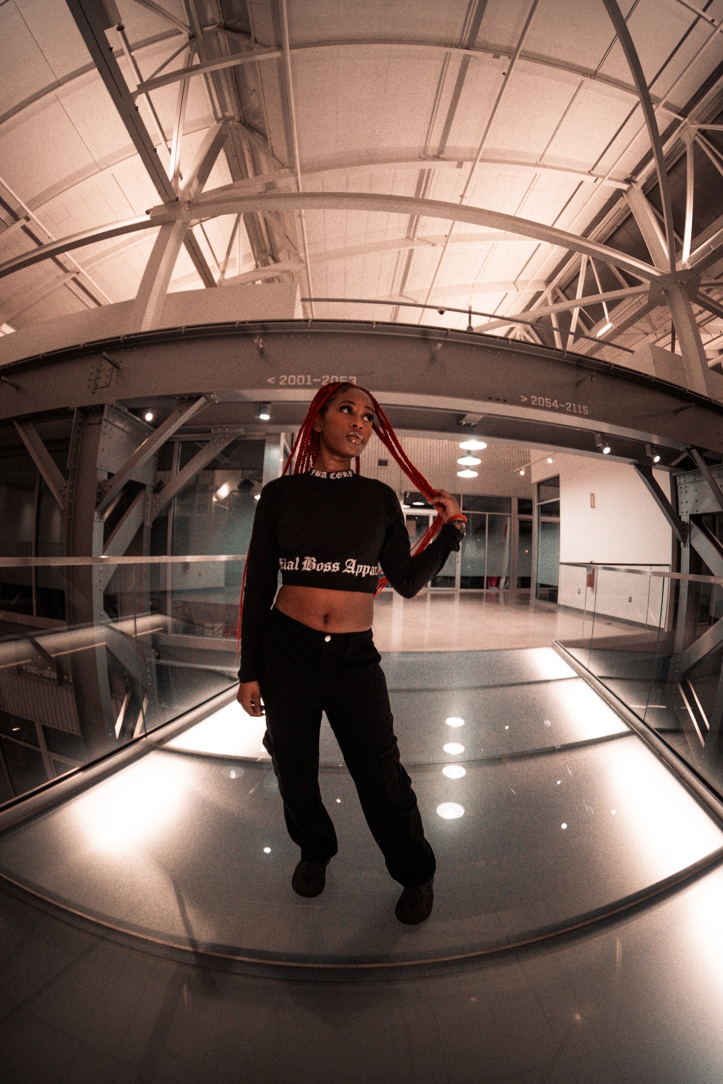 "BLVCK ANGEL" Mock Neck Crop Top