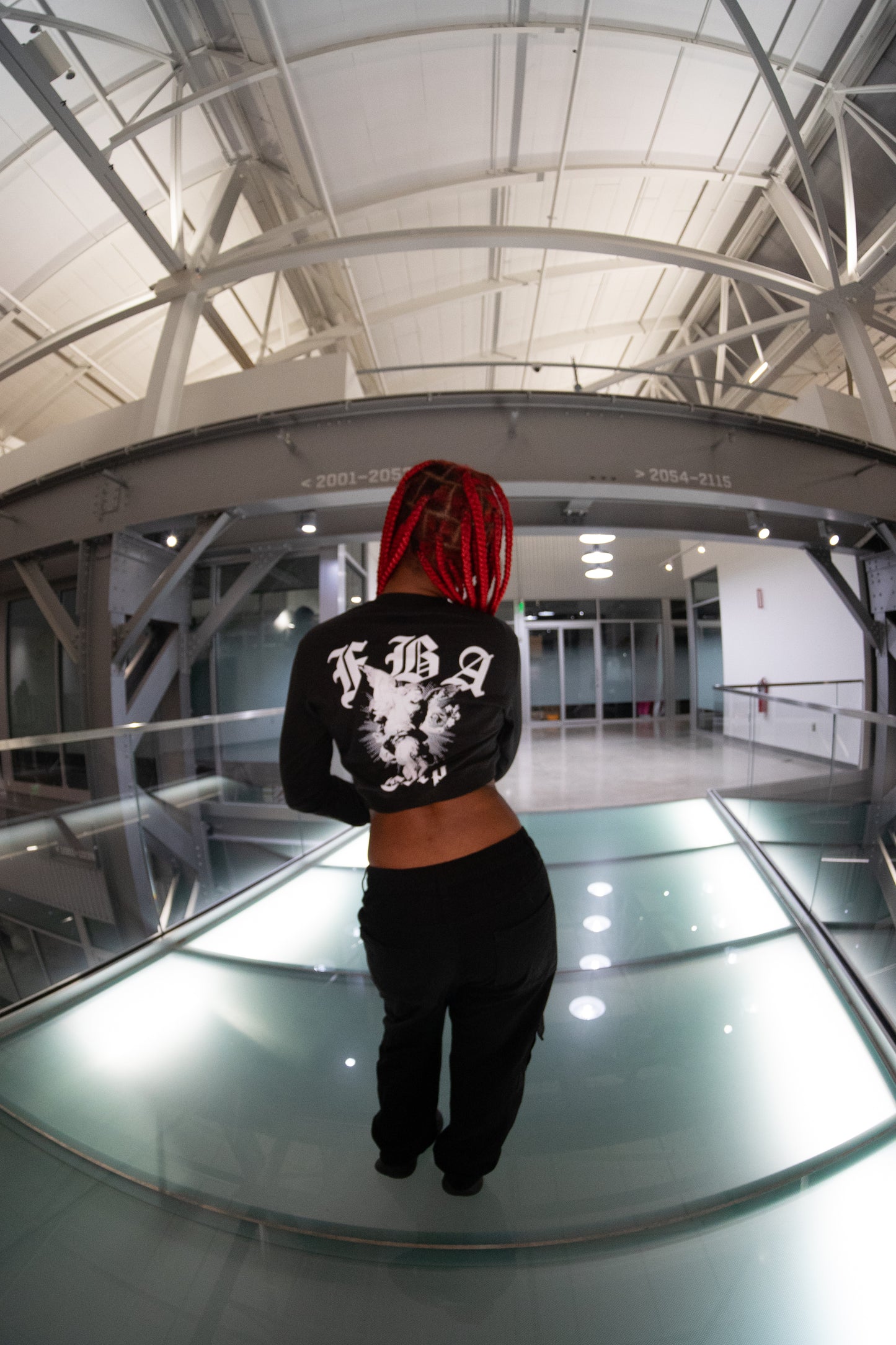 "BLVCK ANGEL" Mock Neck Crop Top