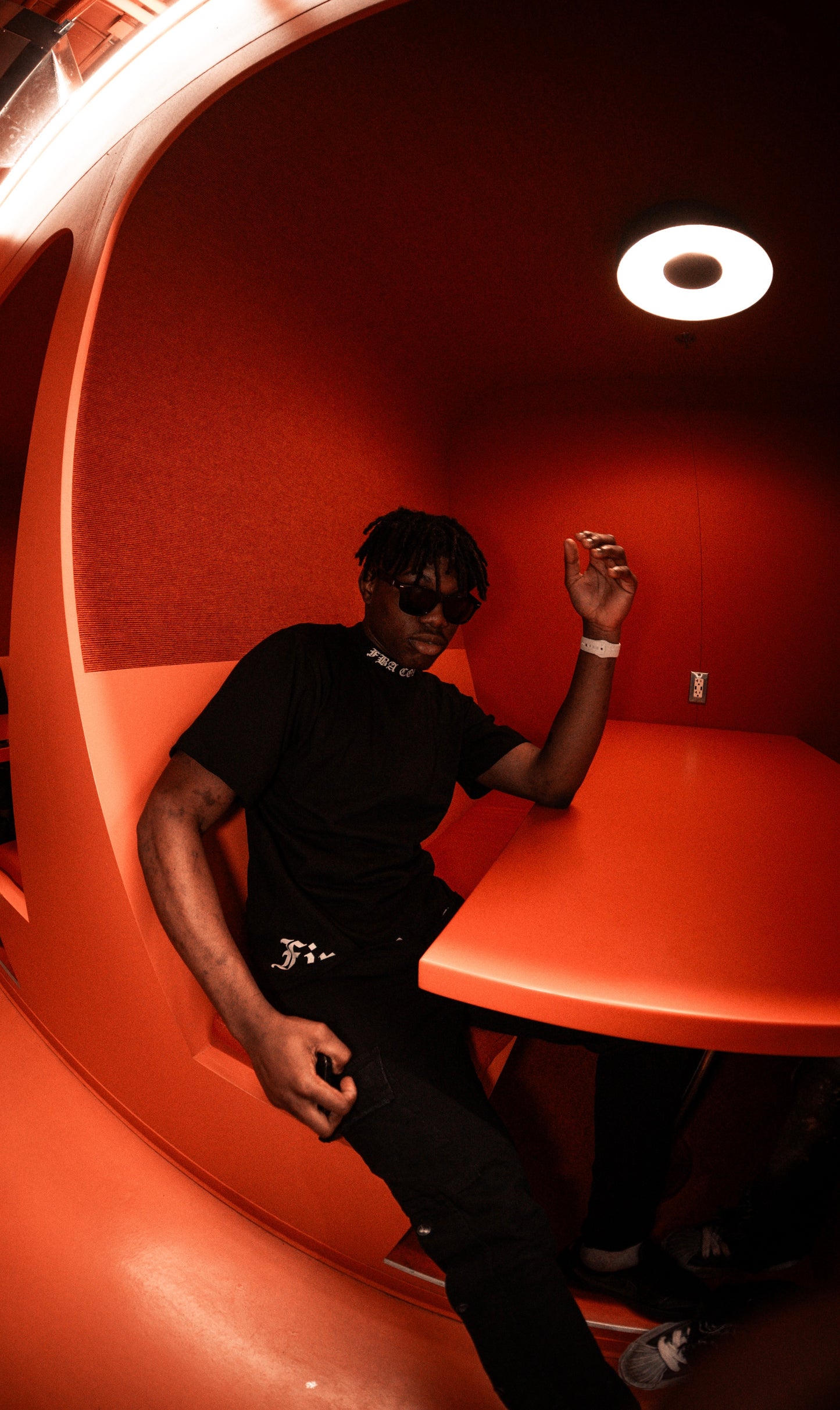 "BLVCK ANGEL" Mock Neck Tee