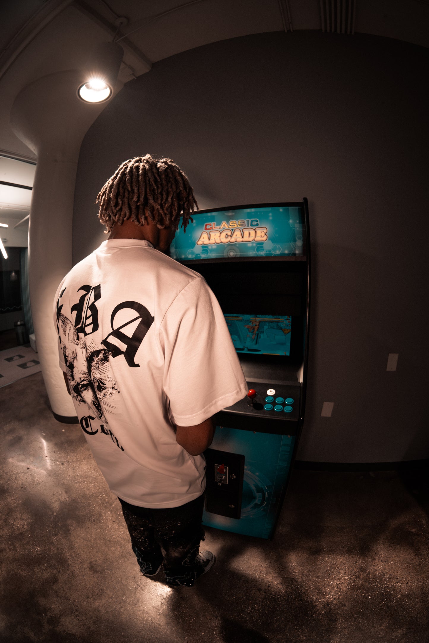 "BLANCO ANGEL" Mock Neck Tee