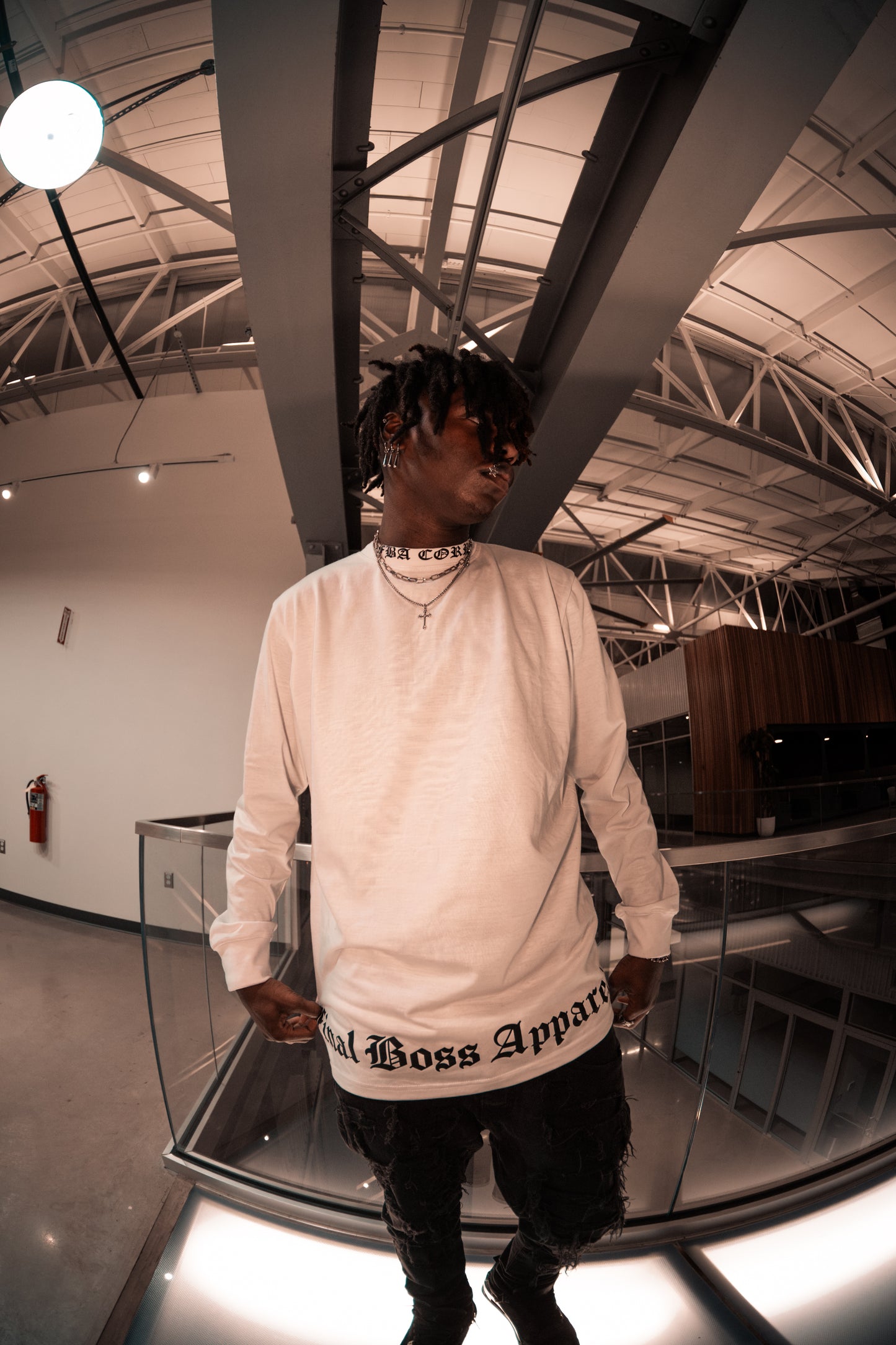 "BLANCO ANGEL" Mock Neck Long Sleeve
