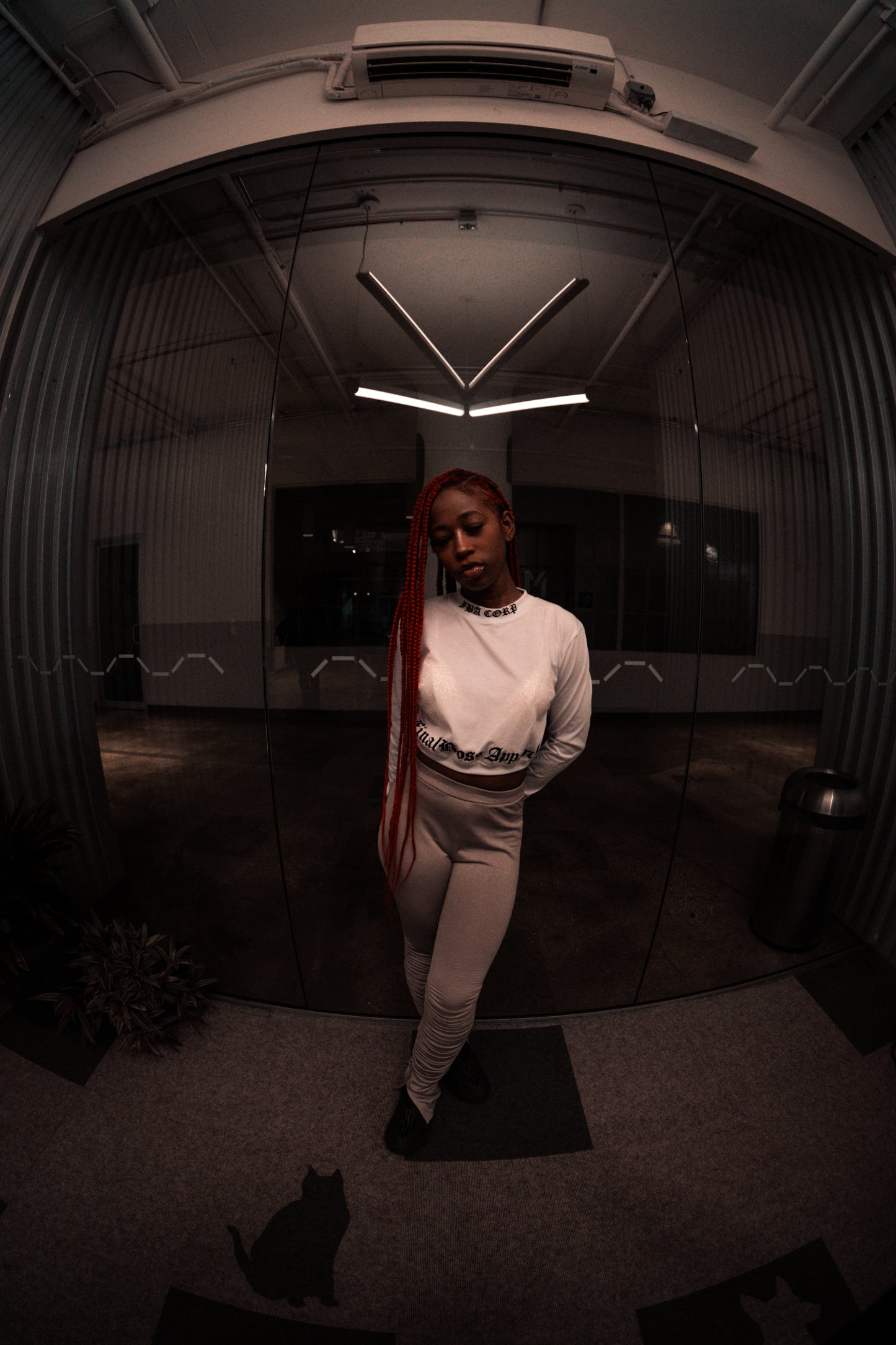 "BLANCO ANGEL" Mock Neck Crop Top