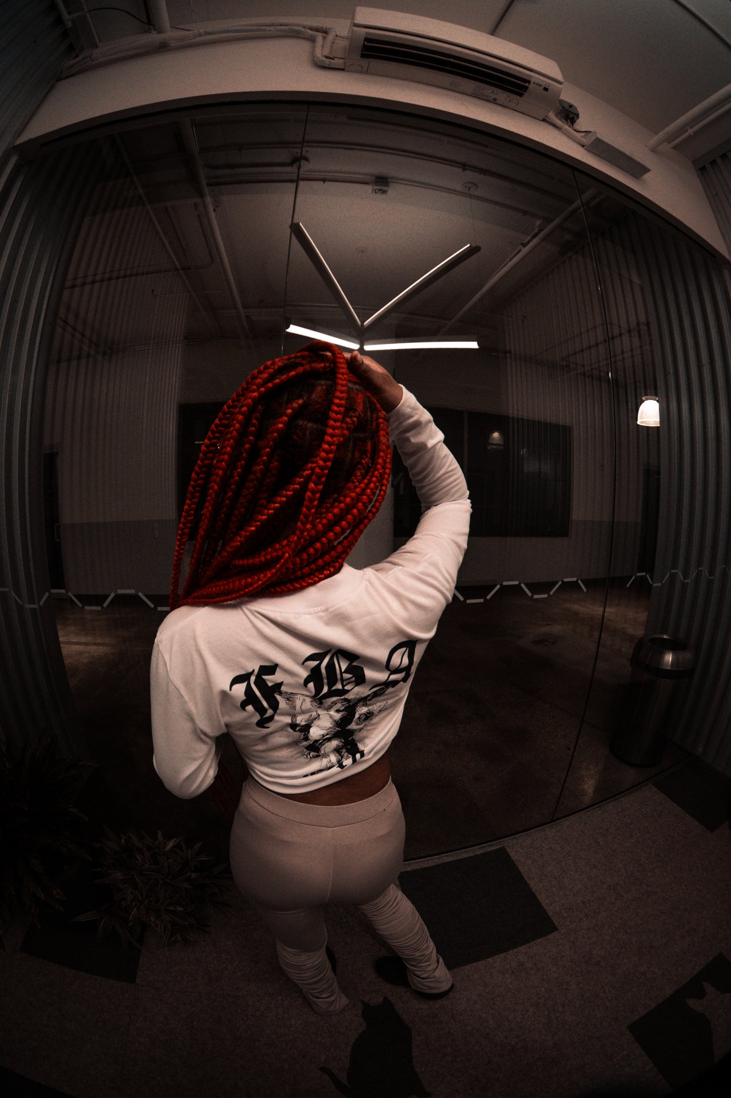 "BLANCO ANGEL" Mock Neck Crop Top