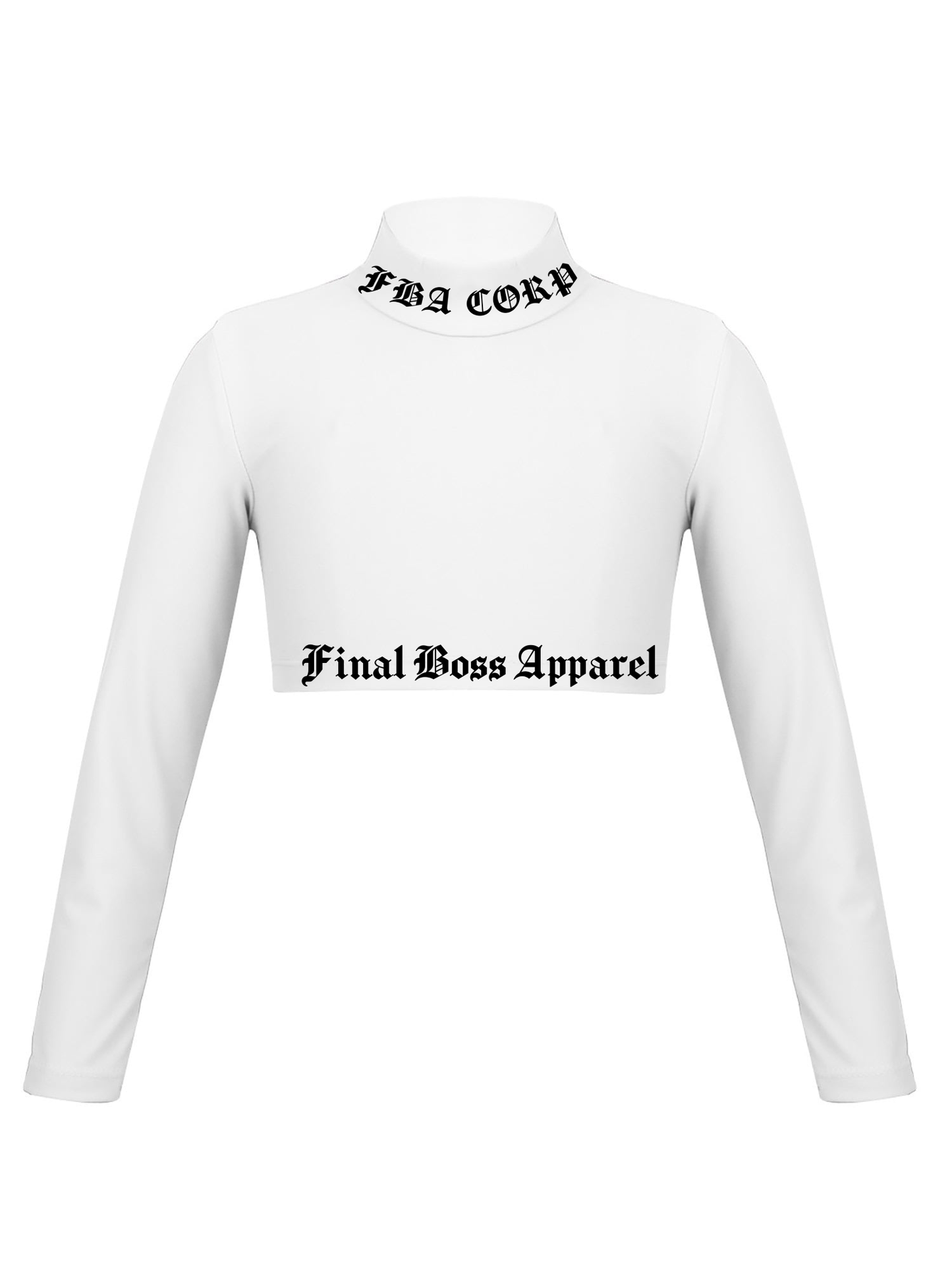 "BLANCO ANGEL" Mock Neck Crop Top