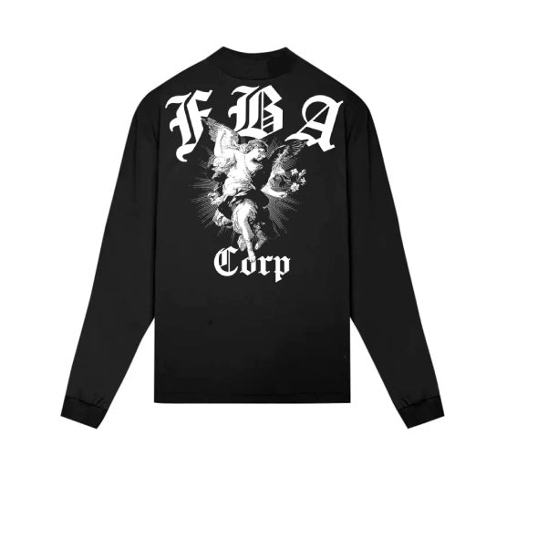 "BLVCK ANGEL" Mock Neck Long Sleeve