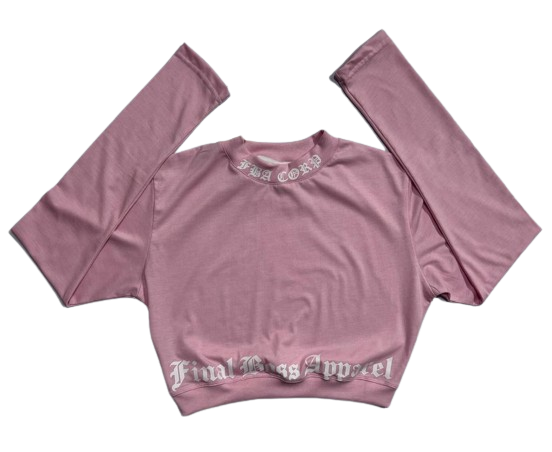 "ROSA ANGEL" Mock Neck Crop Top