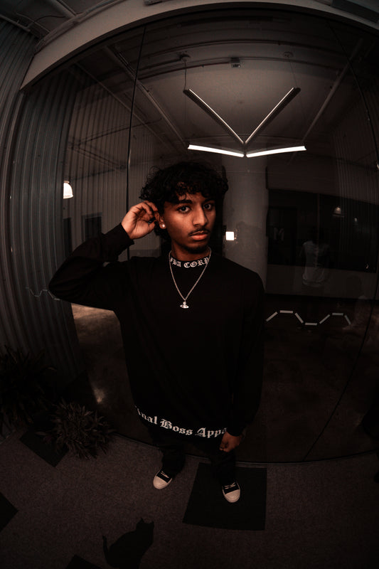 "BLVCK ANGEL" Mock Neck Long Sleeve